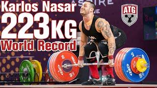 Karlos Nasar 223kg Clean & Jerk World Record Warm Up Before Paris 2024 Olympics