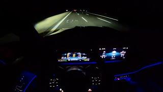 2024 Mercedes AMG GLS 63 *300 kmh* POV Drive on the German AUTOBAHN NightDrive - Ambient Lighting