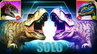 SCORPIOS REX Vs INDORAPTOR GEN 2 Vs CHROMASPINUS SOLO BATTLE  JURASSIC WORLD THE GAME