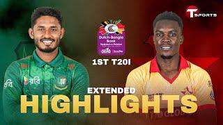 Extended Highlights  Bangladesh vs Zimbabwe  1st T20I  T Sports