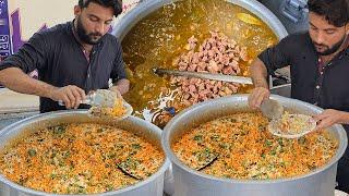 Hyderabadi Biryani Recipe  Original Beef Yakhni Pulao Making  Street Food Karachi Pakistan