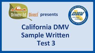 California DMV Sample Tests  10 DMV Permit Exam Questions  Blue Series Permit Test #3