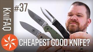 KnifeCenter FAQ #37 Cheapest Good Knife? + Knife Safety Spyderco Alternatives Work Sharp Upgrades