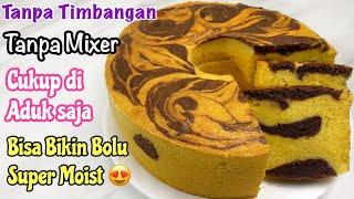 BOLU MARBLE SUPER MOIST TANPA MIXER  TANPA TIMBANGAN