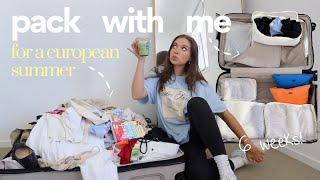 pack with me for 6 weeks in europe checked bag + carry on
