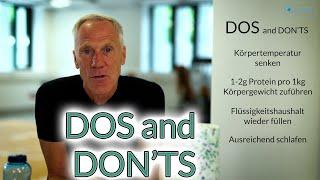Dos and Donts nach dem Sport