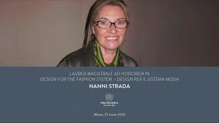 Laurea Magistrale ad honorem in Design for the Fashion System Nanni Strada