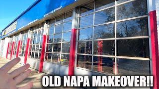 FINALLY TRANSFORMING THE FRONT OF THE OLD NAPA SHOP Ep.9 Dream Shop Makeover