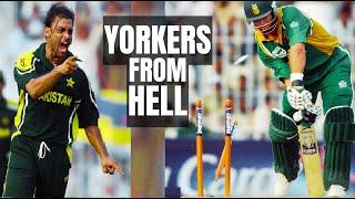 Shoaib Akhtars Most Insane Yorkers  Best Swing Bowling  Reverse Swing Masterclass