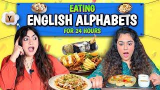 Eating Everything From Each Letter Of This WORD Can You Guess It?  Alphabet Eating Challenge