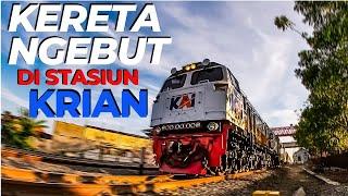 LIHAT GOYANGNYA KERETA SUPER NGEBUT DI STASIUN KRIAN