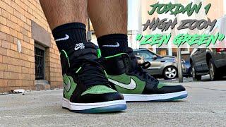 HONEST REVIEW OF THE JORDAN 1 HIGH ZOOM ZEN GREEN JORDAN 1 HIGH ZOOM ZEN GREEN ON FOOT IN 4K