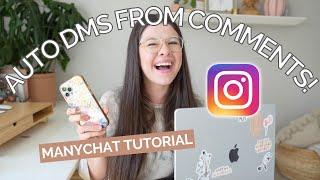 Automatically DM someone who comments on your Instagram post with Manychat *full tutorial*
