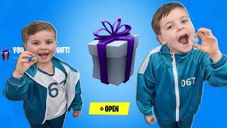 GIFTING My 2 Kids ANYTHING They Want From The Fortnite item Shop After Eating WORLDS SOUREST SWEET