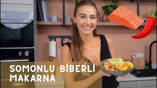 Somonlu & Biberli Makarna Tarifi  Hızlı ve Lezzetli