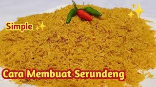 Cara Membuat Serundeng Kelapa #kelapa