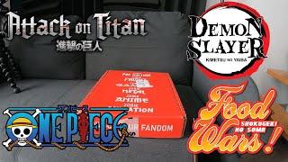 Anime Mystery Box Unboxing  Zobie Box March  One Piece Attack On Titan Food Wars Demon Slayer