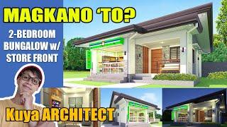 2 BEDROOM BUNGALOW HOUSE with SARI SARI STORE BAHAY NA MAY TINDAHAN PHILIPPINE HOUSE DESIGN.