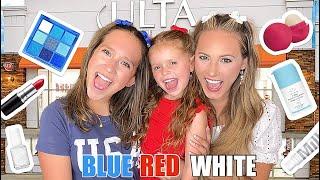 RED ️ VS WHITE  VS BLUE  SHOPPING CHALLENGE AT ULTA BEAUTY FEAT HALLIE