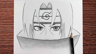 How to draw Itachi  Easy anime sketch  Easy to draw