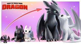 How to Train the Dragon Growing Up EVOLUTION  Shiny Cartoon