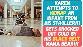 Karen Attempts to Kidnap Baby Black Belt Mom Knocks Her Out Cold