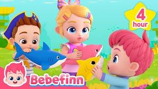 TV Baby Shark Doo Doo Doo +more Nursery Rhymes  Bebefinn #SharkMonth  Songs for Kids