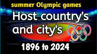 Summer Olympic games host countrys list 1896 to 2024  Every Host City Of The Summer Olympic games