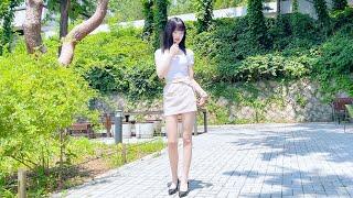 추가발탁 3기 모델 시하 등장 with 매듭 H라인 스커트 3rd generation model Xisha appears with knot H-line skirt