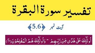 Tafseer Surah Al Baqarah Ayat# 5-6  قرآن مجید کی مختصر تفسیر  سورة البقرة  Tafseer ul Quran