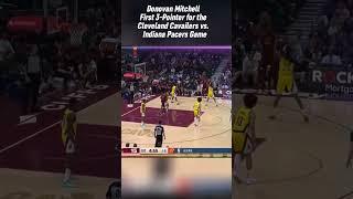 Donovan Mitchell First 3-Pointer for the Cleveland Cavailers vs.  Indiana Pacers Game