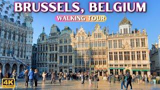 Amazing Brussels Belgium Virtual Tour  4k City Walk January 2024