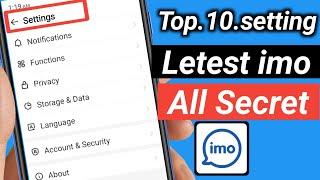 Imo Top 10 Secret Settings  imo Voice Club Delete kaise kare  Imo All Privacy Settings