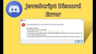 How To Fix JavaScript Error in Discord ?  JavaScript Error Occurred In The Main Process Fixed