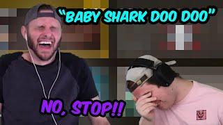 SSundee Sings Baby Shark Using a Voice Changer