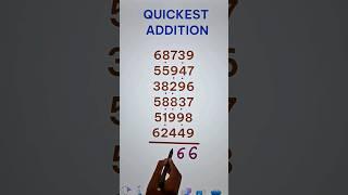 Quickest Addition Trick Ever II Vedic Maths Magic #youtubeshorts #vedicmaths #viral