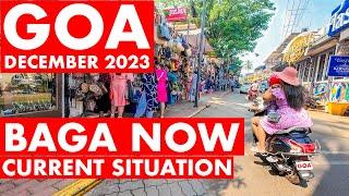 Goa  Baga Beach Road - December 2023  Situation Update  Titos Lane  Goa Vlog  Nightlife Market