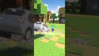 Liquid Voxel Car vs Zombie #teardown #minecraft #shorts