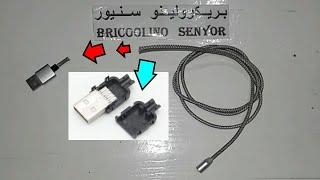 How to Repair Usb Cable100% fixاصلاح وصلة الشاحن بطريقة سهلةréparation câble pour chargeur