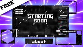 How to Make a FULL Twitch OVERLAY Pack for FREE With Template