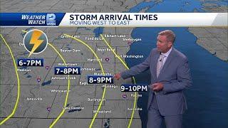 When severe storms could arrive in southeast Wisconsin