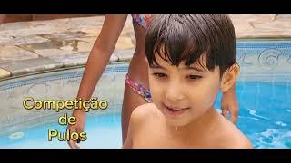 Dia de piscina com meus primos Lucas e Rafa