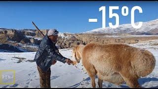 Living in negative fifteen degree weather in Winter   Afghanistan village life Documentary 4K