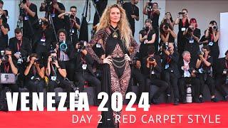 VENEZIA FILM FESTIVAL 2024  Day 2 Red carpet Style - 4K