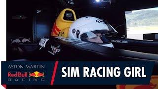 Sim Racing Girl Takes on Red Bull Racings F1 Simulator