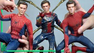 Spiderman Sculptures Paint Mod Hair Root Tobey Andrew Tom No Way Home 16 CUSTOM Figure Hot Toy