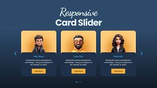 Responsive Card Slider Using HTML CSS & JavaScript  Swiper Js