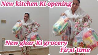 New kitchen Ki opening  New ghar Ki grocery  Alishba Amir daily vlog