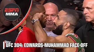 Leon Edwards & Belal Muhammad got intense in their face-off   ESPN MMA