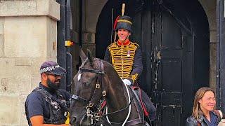 GUARD AND POLICE LAUGH AS NANDOS CHICKEN ORDER GET DELIVERED TO Horse Guards